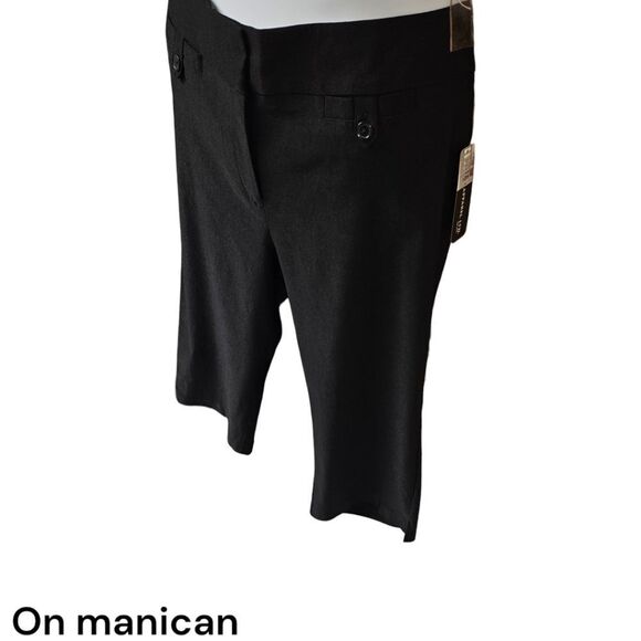 SOHO APPAREL LTD NEW YORK Plus size Women's Low Rise Black Cropped Slacks S: 16 - Picture 4 of 16